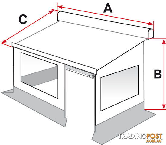 Fiamma Privacy Room 2016 Large 550 to suit Height 250-280 07353A06-