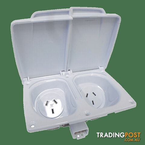 Cms Twin D/Pole Auto Socket Ip44 To J3.1. Jol02Wt