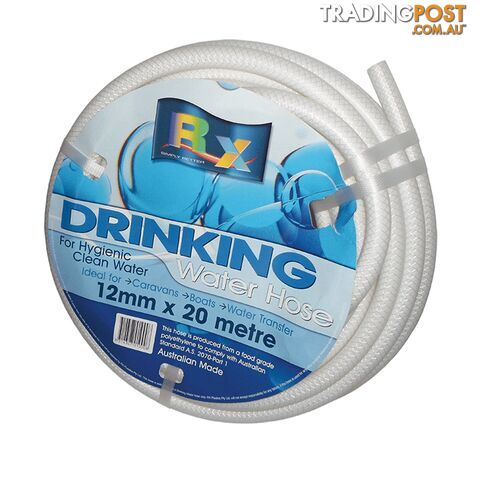 12mm X 20Mt Roll White Non Toxic Reinforced Water Hose