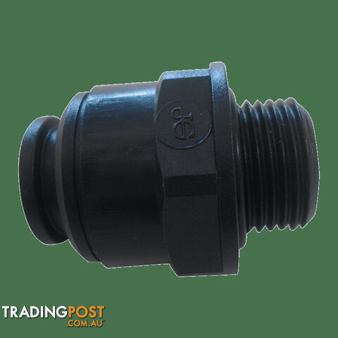 Jg 12mm 3/8" Straight Adapter Male Plastic. Pm011213E