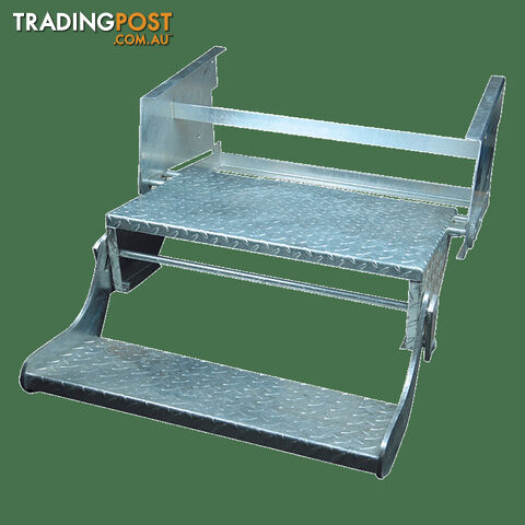 Double Pull-Out C/Van Step Zinc Plated Steel 560mm