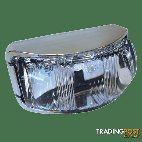 L.E.D Front End Outline Marker Lamp White - Chrome Base. 91612C