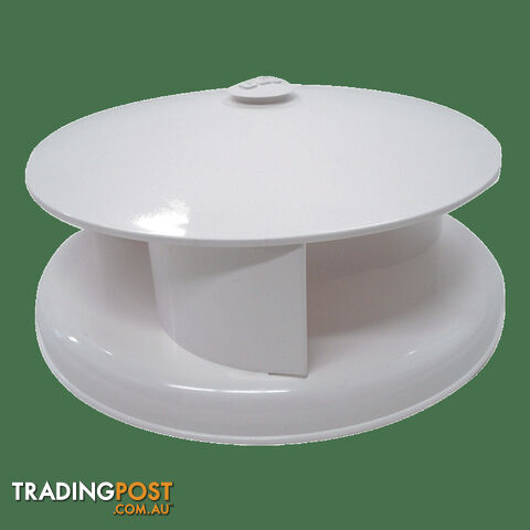 Rotary Vent Plastic White 240mm X 120mm.