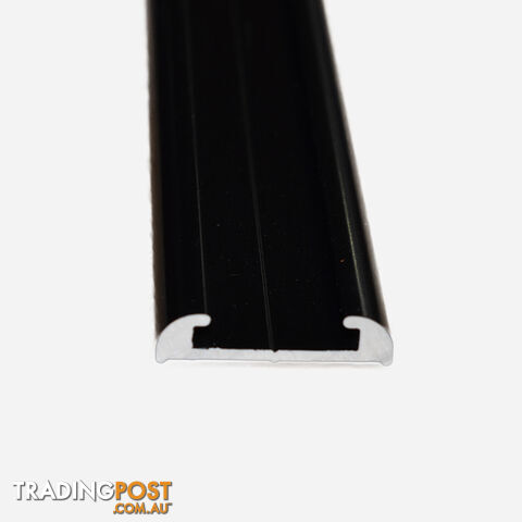Truline Flat Aluminium Black (Narrow) 22mm X 4.8 M.