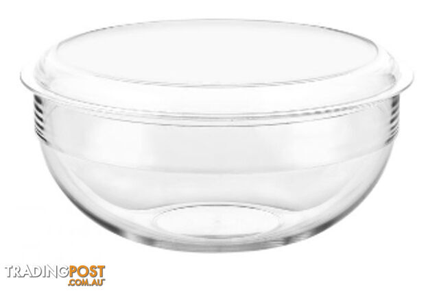 Palm Tritan Salad Bowl 25Cm W/ Wht Lid 26.5Cm. Pm303