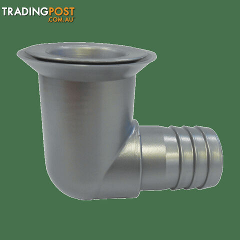 Plastic Silver/Grey 25mm Waste Outlet 90 Degree. Pnp315S
