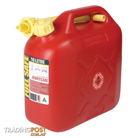 Fuel Safe All Purpose Plastic 10L Fuel Can. Fc10R