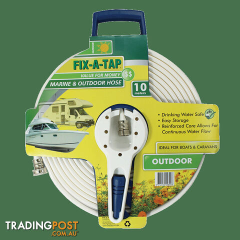 Marine & Outdoor Water Hose 10M Reel. 258908
