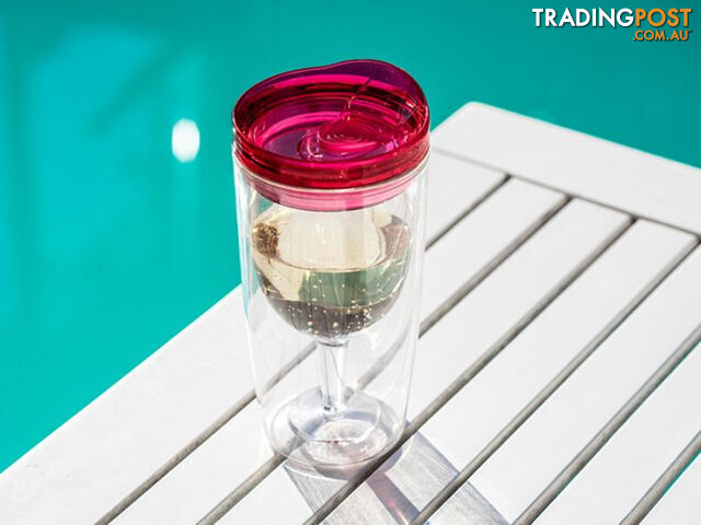 Travino Spill Proof Wine Sippy Cup - Ruby Pink