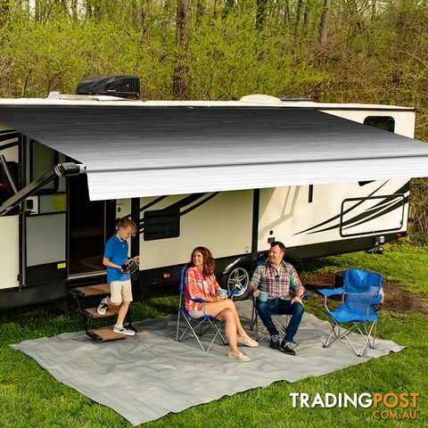 Carefree 132Inch/11Ft Black Reverse Fade Altitude Awning With Led Lightbar. Fy132006Era