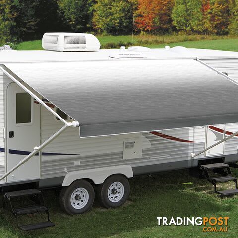 Carefree 15ft LED Silver Shale Fade Roll Out Awning (No Arms)