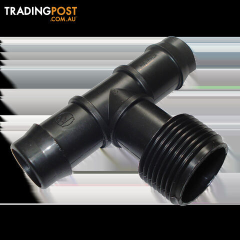 Threaded Tee 19mm Barbed X 3/4" Bsp Male. Tbm1920