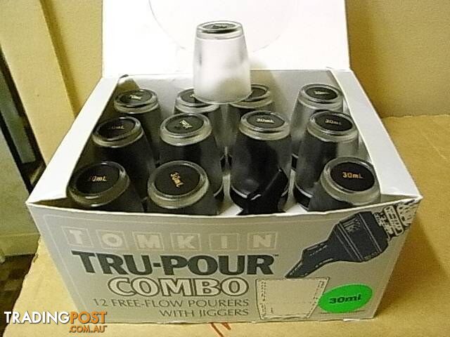 TRU-POUR COMBO 12 FREE FLOW POURERS WITH JIGGERS