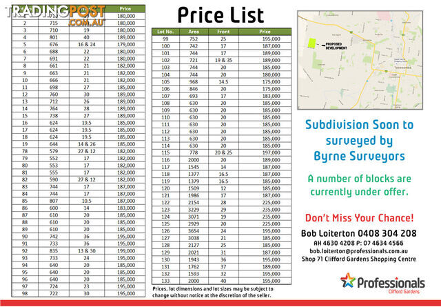 Lot 124 Basset Crescent TORRINGTON QLD 4350