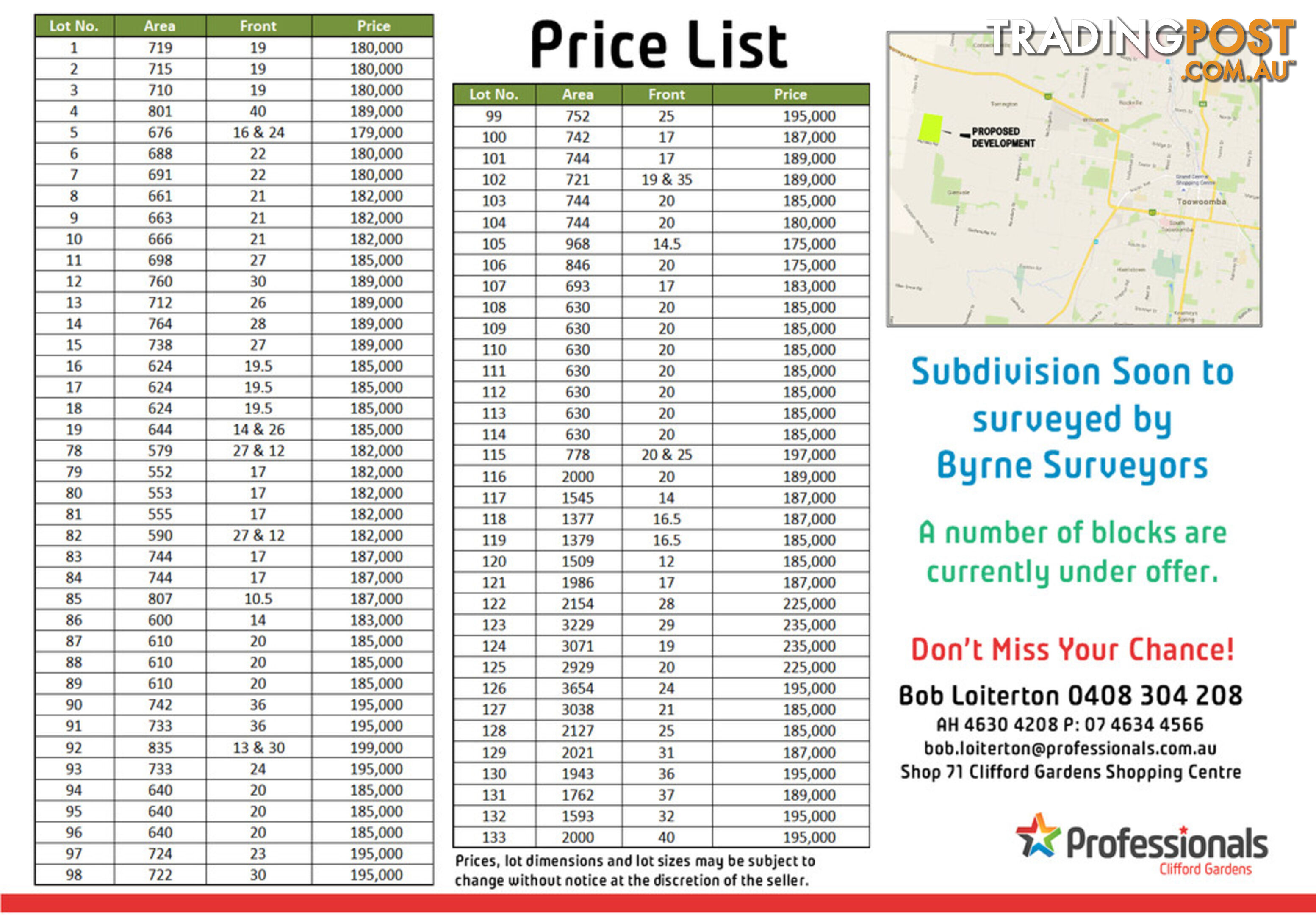 Lot 103 Basset Crescent TORRINGTON QLD 4350