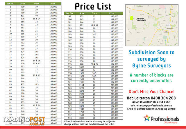 Lot 103 Basset Crescent TORRINGTON QLD 4350