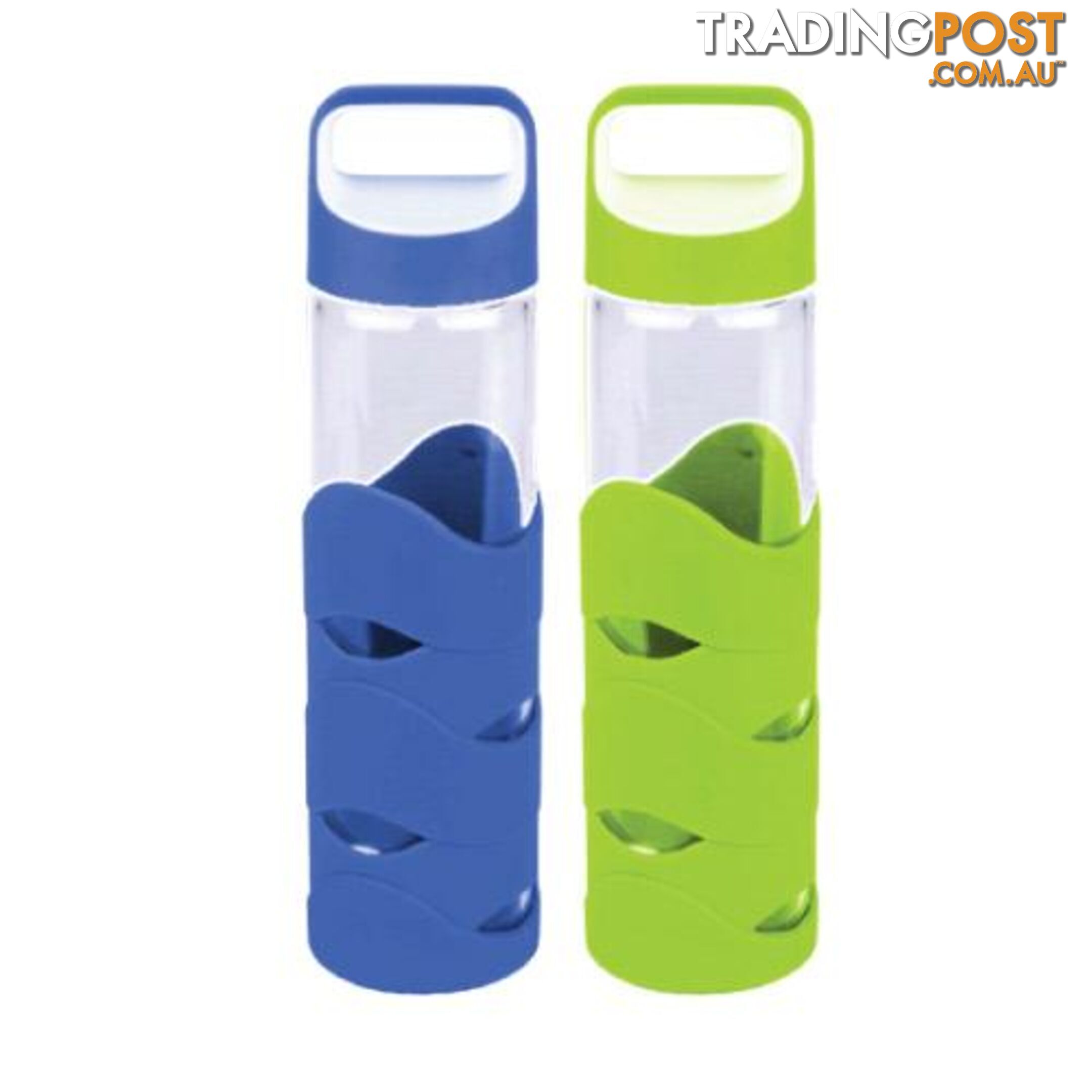 Glass Sports Bottles with BPA free lid x 2 - glassnew2