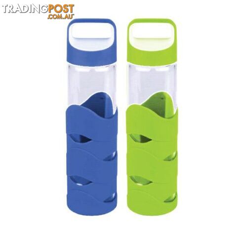 Glass Sports Bottles with BPA free lid x 2 - glassnew9