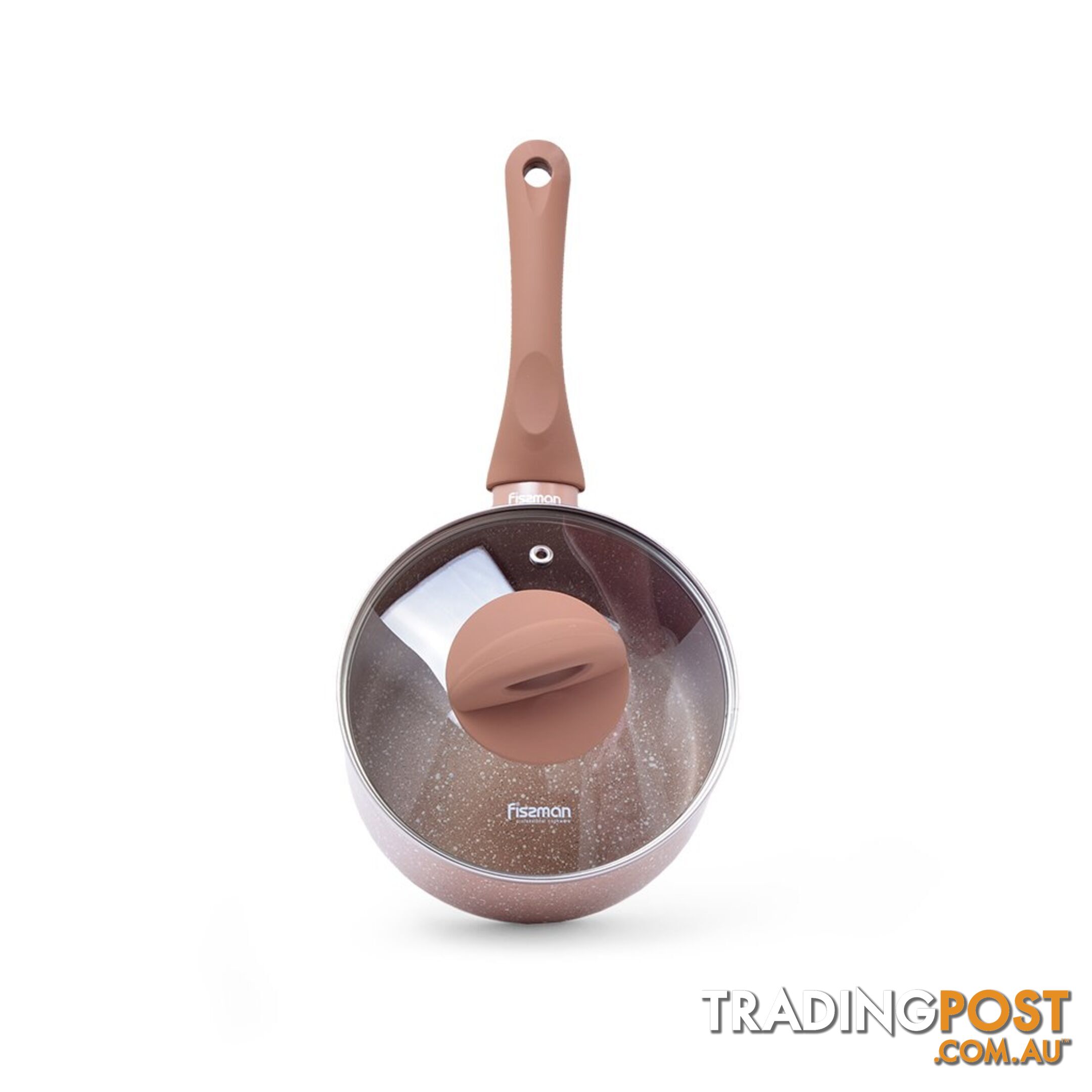 FISSMAN Sauce pan LATTE with glass lid- 16x8 cm - 4957