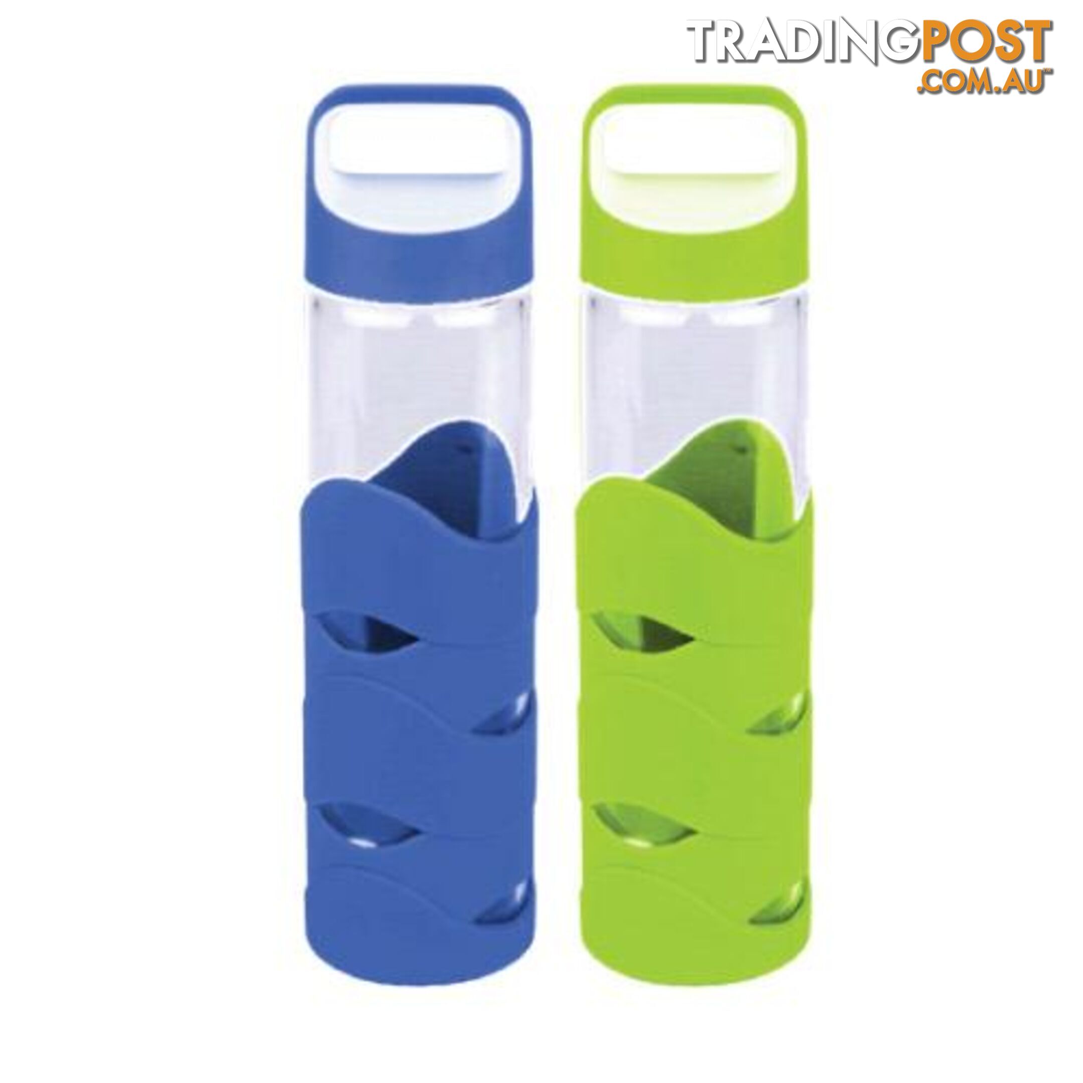 Glass Sports Bottles with BPA free lid x 2 - glassnew6