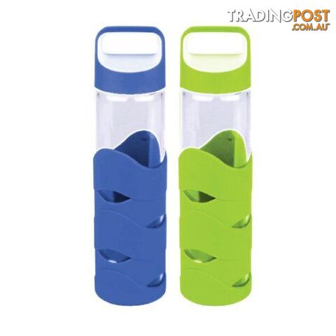 Glass Sports Bottles with BPA free lid x 2 - glassnew6