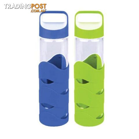 Glass Sports Bottles with BPA free lid x 2 - glassnew3