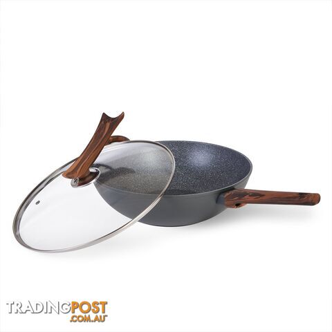 FISSMAN Wok pan CAPELLA - 30x8.5 cm / 4.3 LTR with glass lid - 14957 - photo 2 of 4