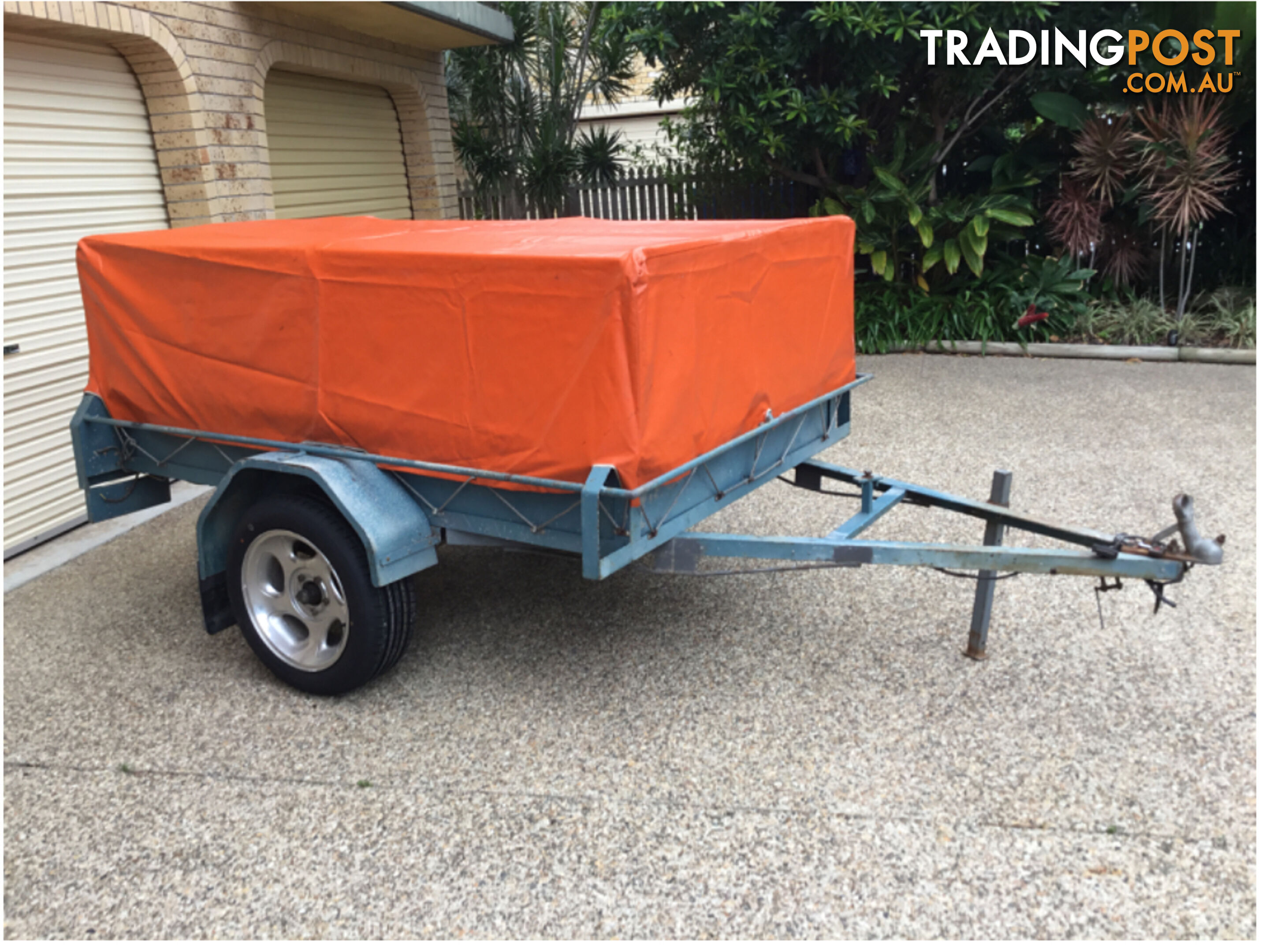 Trailer with removable frame and canopy