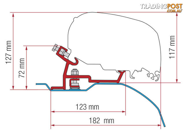 FIAMMA F65/F80 BRACKET KIT 98655-693