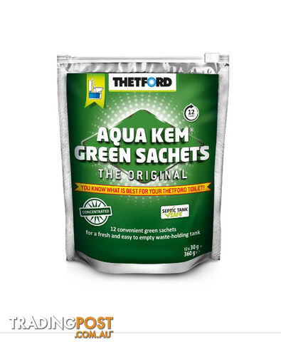 Thetford Aqua Kem Green Zip Bag Sachets