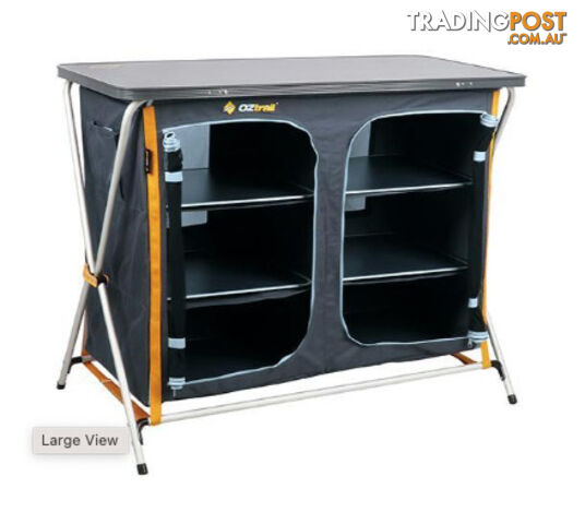 Deluxe Folding 3 Shelf Double Cupboard