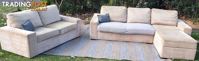 2 seater - 3 seater chaise - couches set