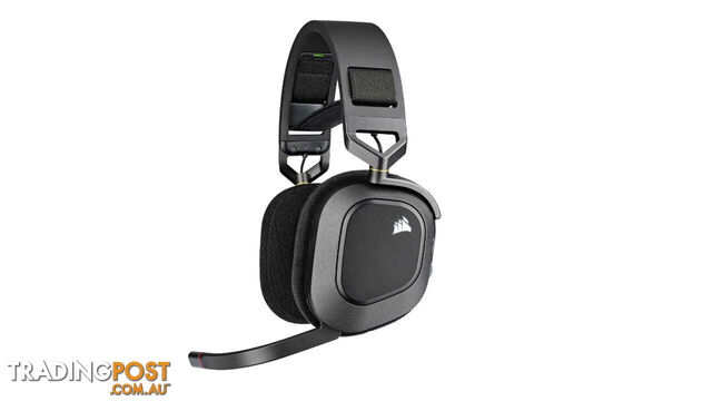 CORSAIR HS80 Max Wireless Steel Gray Dolby Atoms 3D, Pulse Sound, Slipstream Wireless 65hrs, 50ft Spatia Dolby Atoms, PC,PS5, Headphones.