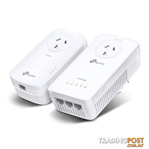 TP-LINK TL-WPA8631PKIT AV1300 Gigabit Passthrough Powerline ac Wi-Fi Kit AV2 300Mbps 867Mbps 2x2MU-MIMO 300m Range LS