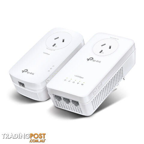 TP-LINK TL-WPA8631PKIT AV1300 Gigabit Passthrough Powerline ac Wi-Fi Kit AV2 300Mbps 867Mbps 2x2MU-MIMO 300m Range LS