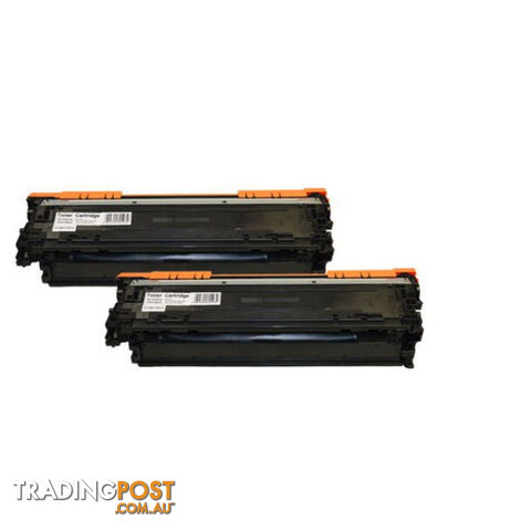 HP Compatible 2 x CE270A 650A Black Cartridge 322 Premium Generic Toner