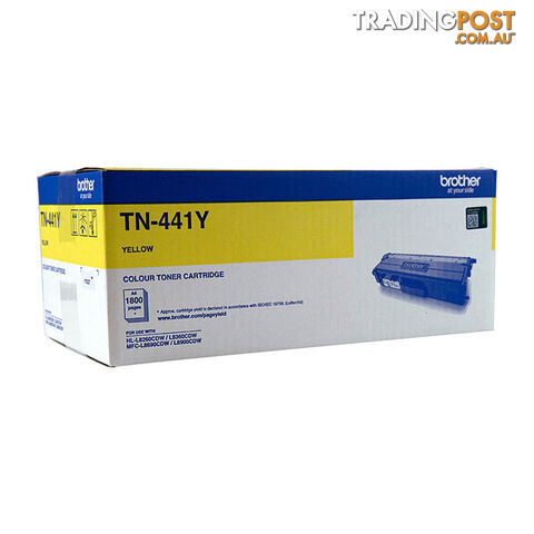 Brother TN-441Y Colour Laser Toner - Yellow Standard Cartridge - HL-L8260CDN/8360CDW MFC-L8690CDW/L8900CDW - 1,800 Pages