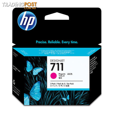 HP 711 29ml Magenta 3 Pack of CZ135A