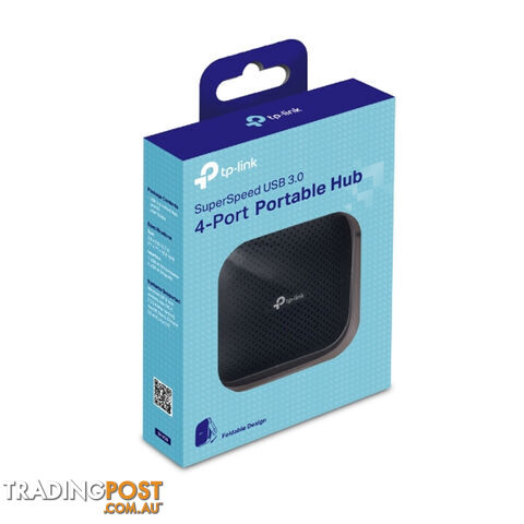 TP-LINK UH400 USB3.0 Hub 4 Ports, Portable, Up to 5Gbps, 4 Devices USB3.0 Type A, No Power Adapter Needed