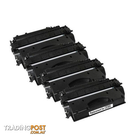 HP Compatible CE505X HP 05X Cart 319ii Black Premium Generic Toner x 4