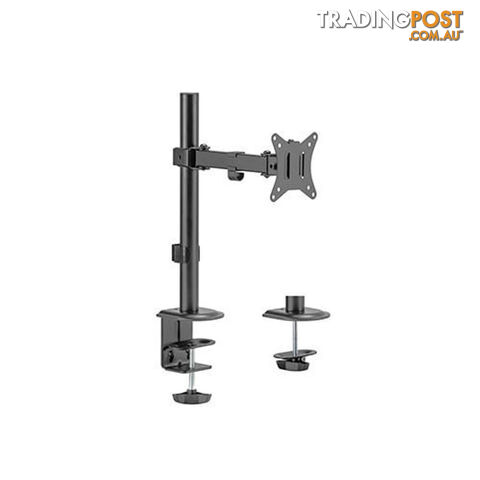 BRATECK Single-Monitor Steel Articulating Monitor Mount Fit Most 17'-32' Monitor Up to 9KG VESA 75x75,100x100(Black)