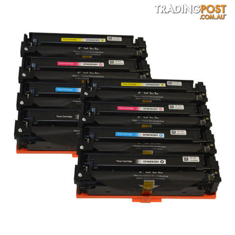 HP Compatible CF400X 201X Series Premium Generic Toner Cartridge Set x 2 8 Cartridges