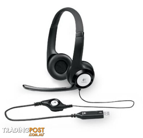 Logitech H390 USB Headset Adjustable,USB,2 Years Noise cancelling mic In-line audio controls