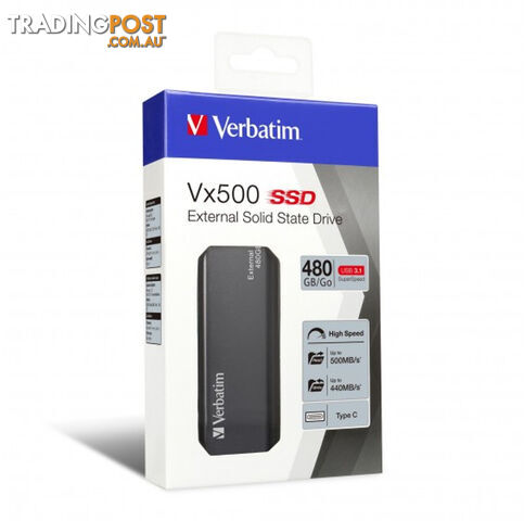 VERBATIM Vx500 EXTERNAL SSD Drive 480GB USB3.1