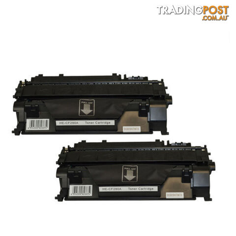 HP Compatible CF280A Premium Generic Toner x 2