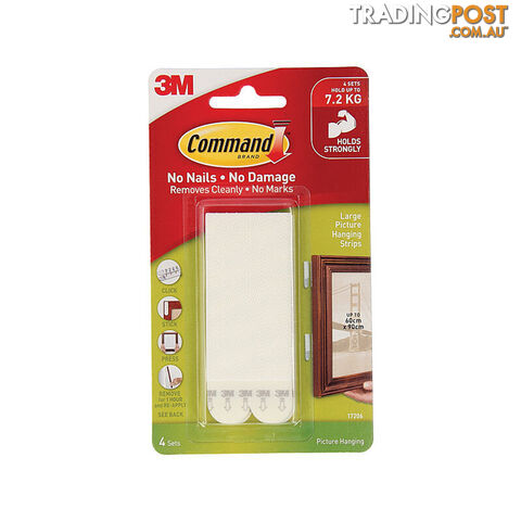 COMMAND Hang Strips 17206 Large Pack of 4