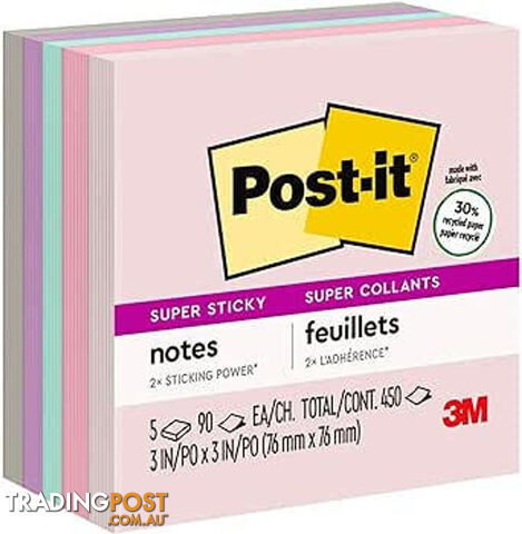 POST-IT SS 654-6SSCY 76x76mm Ylw