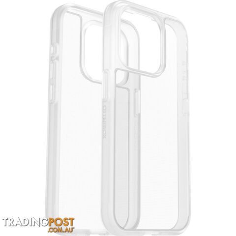 OTTERBOX React Apple iPhone 15 Pro (6.1') Case Clear - (77-92756), Antimicrobial, DROP+ Military Standard, Raised Edges,Hard Case,Soft Grip