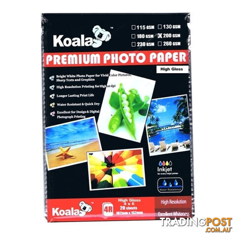 200gsm 4x6 High Gloss Photo 20 Sheets