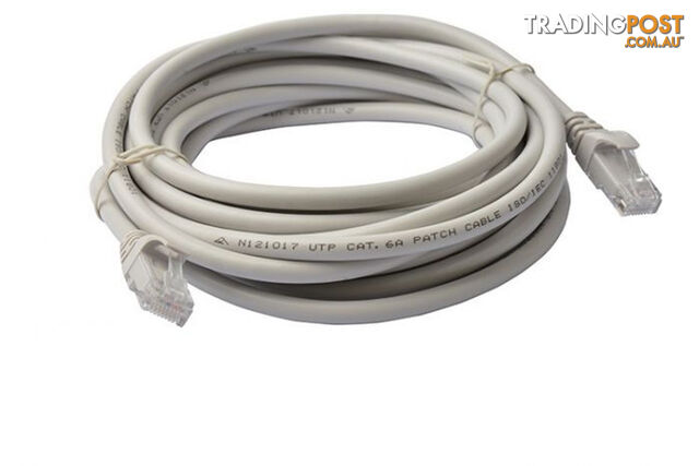 8WARE Cat6a UTP Ethernet Cable 20m Snagless Grey